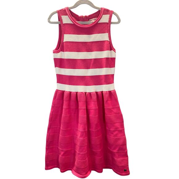 Juicy Couture Other - Juicy Couture Bright Pink and White Striped Drop Waist Dress Girls XL